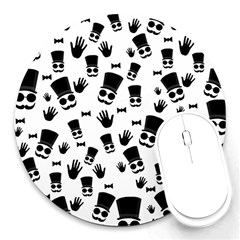 Gentleman Pattern Round Mousepads by Valentinaart