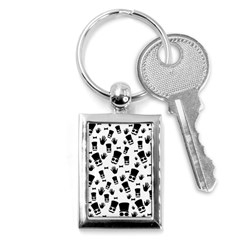 Gentleman Pattern Key Chains (rectangle)  by Valentinaart