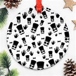 Gentleman pattern Ornament (Round) Front