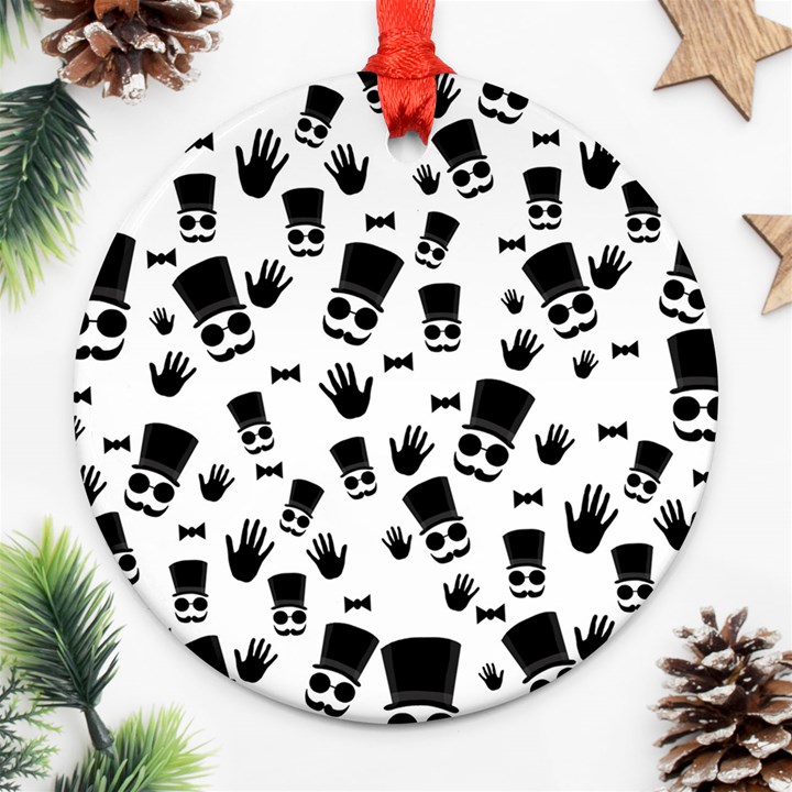 Gentleman pattern Ornament (Round)