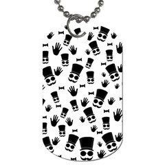 Gentleman Pattern Dog Tag (two Sides) by Valentinaart