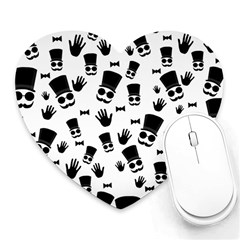 Gentleman Pattern Heart Mousepads by Valentinaart