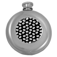 Donuts Pattern Round Hip Flask (5 Oz) by Valentinaart