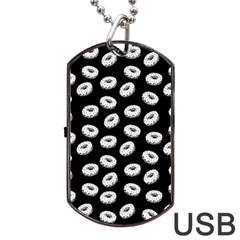 Donuts Pattern Dog Tag Usb Flash (two Sides) by Valentinaart