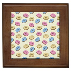 Donuts Pattern Framed Tiles by Valentinaart