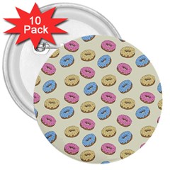 Donuts Pattern 3  Buttons (10 Pack)  by Valentinaart