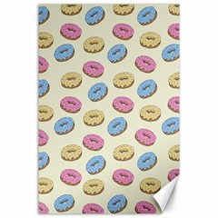 Donuts Pattern Canvas 24  X 36  by Valentinaart