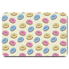 Donuts Pattern Large Doormat  by Valentinaart