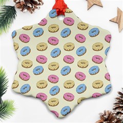 Donuts Pattern Ornament (snowflake) by Valentinaart