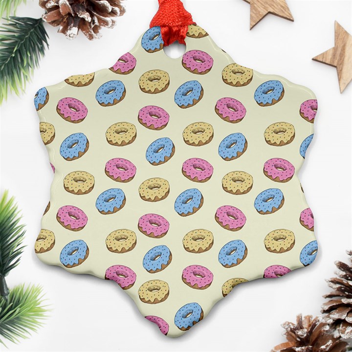 Donuts pattern Ornament (Snowflake)