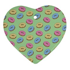 Donuts pattern Heart Ornament (Two Sides)