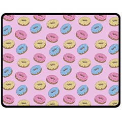 Donuts pattern Double Sided Fleece Blanket (Medium) 