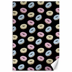 Donuts Pattern Canvas 24  X 36  by Valentinaart