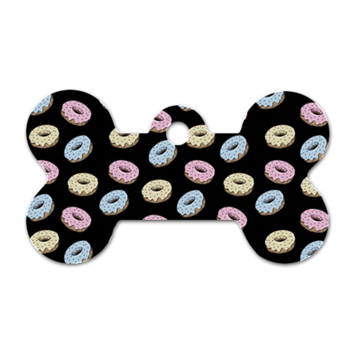 Donuts pattern Dog Tag Bone (One Side)