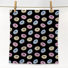 Donuts Pattern Face Towel by Valentinaart