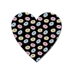 Donuts Pattern Heart Magnet by Valentinaart