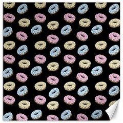 Donuts Pattern Canvas 12  X 12  by Valentinaart