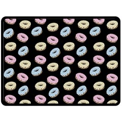 Donuts Pattern Fleece Blanket (large)  by Valentinaart