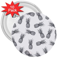 Pineapple Pattern 3  Buttons (10 Pack)  by Valentinaart