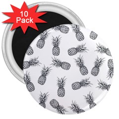 Pineapple Pattern 3  Magnets (10 Pack)  by Valentinaart