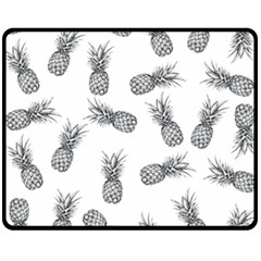 Pineapple Pattern Fleece Blanket (medium)  by Valentinaart