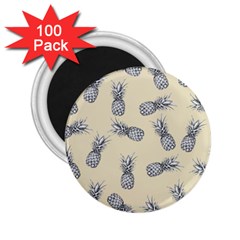 Pineapple Pattern 2 25  Magnets (100 Pack) 