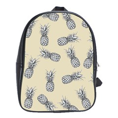 Pineapple Pattern School Bag (xl) by Valentinaart