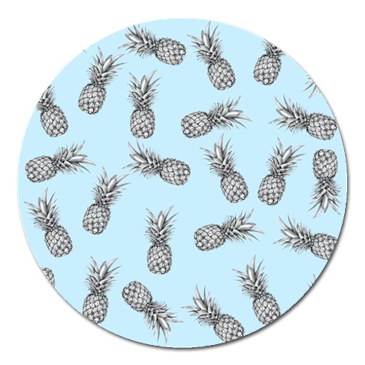 Pineapple pattern Magnet 5  (Round)