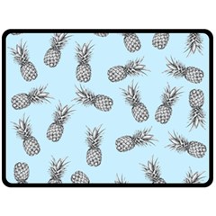 Pineapple Pattern Fleece Blanket (large)  by Valentinaart