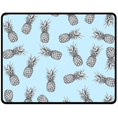 Pineapple Pattern Fleece Blanket (medium)  by Valentinaart