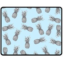 Pineapple Pattern Double Sided Fleece Blanket (medium)  by Valentinaart