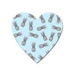 Pineapple pattern Heart Magnet Front