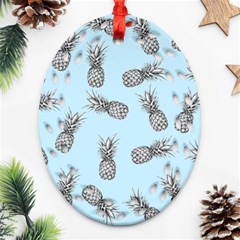 Pineapple Pattern Oval Filigree Ornament (two Sides) by Valentinaart