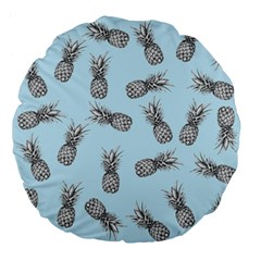 Pineapple Pattern Large 18  Premium Flano Round Cushions by Valentinaart