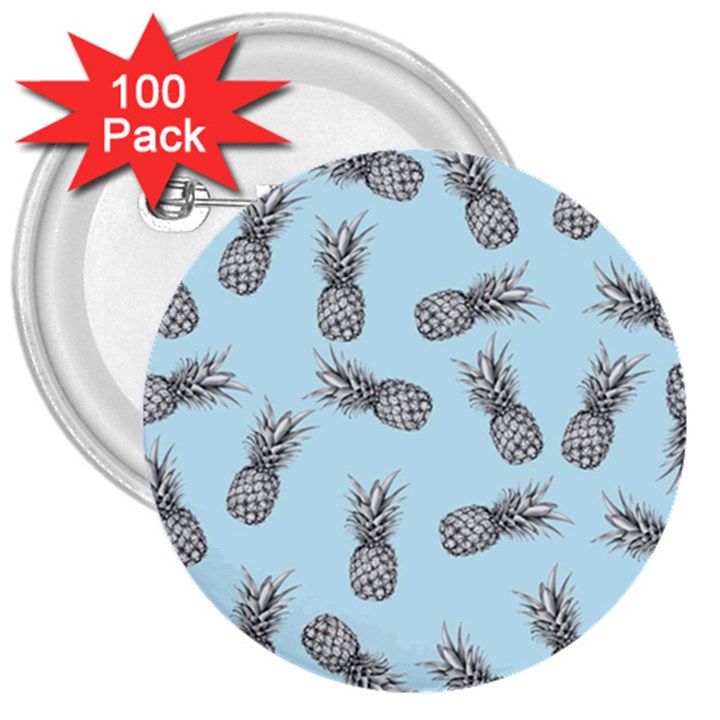 Pineapple pattern 3  Buttons (100 pack) 