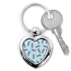 Pineapple Pattern Key Chains (heart)  by Valentinaart