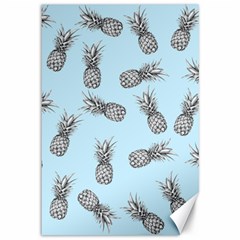 Pineapple Pattern Canvas 12  X 18  by Valentinaart