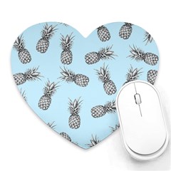 Pineapple Pattern Heart Mousepads by Valentinaart