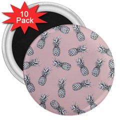 Pineapple Pattern 3  Magnets (10 Pack)  by Valentinaart