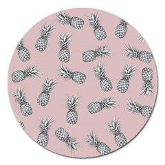 Pineapple Pattern Magnet 5  (round) by Valentinaart