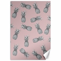 Pineapple Pattern Canvas 12  X 18  by Valentinaart