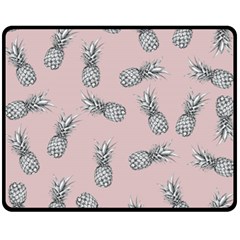 Pineapple Pattern Fleece Blanket (medium)  by Valentinaart