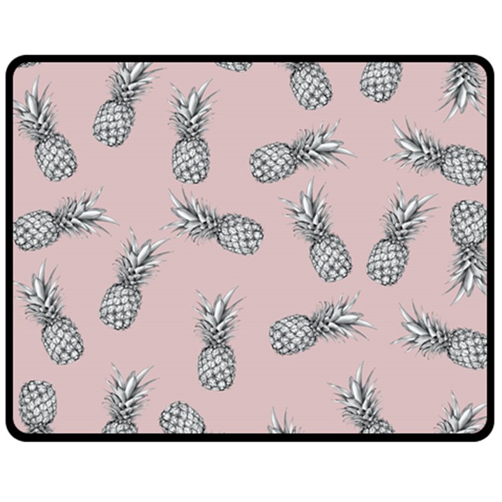 Pineapple pattern Fleece Blanket (Medium) 