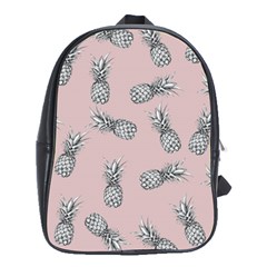 Pineapple Pattern School Bag (xl) by Valentinaart