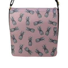 Pineapple Pattern Flap Closure Messenger Bag (l)