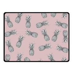 Pineapple Pattern Double Sided Fleece Blanket (small)  by Valentinaart