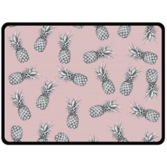 Pineapple Pattern Double Sided Fleece Blanket (large)  by Valentinaart