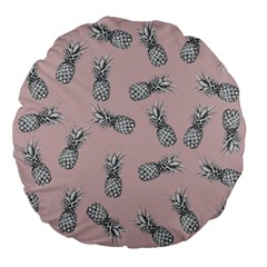 Pineapple Pattern Large 18  Premium Flano Round Cushions by Valentinaart