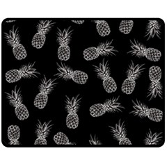 Pineapple Pattern Double Sided Fleece Blanket (medium)  by Valentinaart