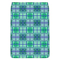 Mod Blue Green Square Pattern Removable Flap Cover (l) by BrightVibesDesign